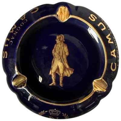 Vintage Camus Napoleon Cognac Porcelain Ashtray Limoges France Advertising 