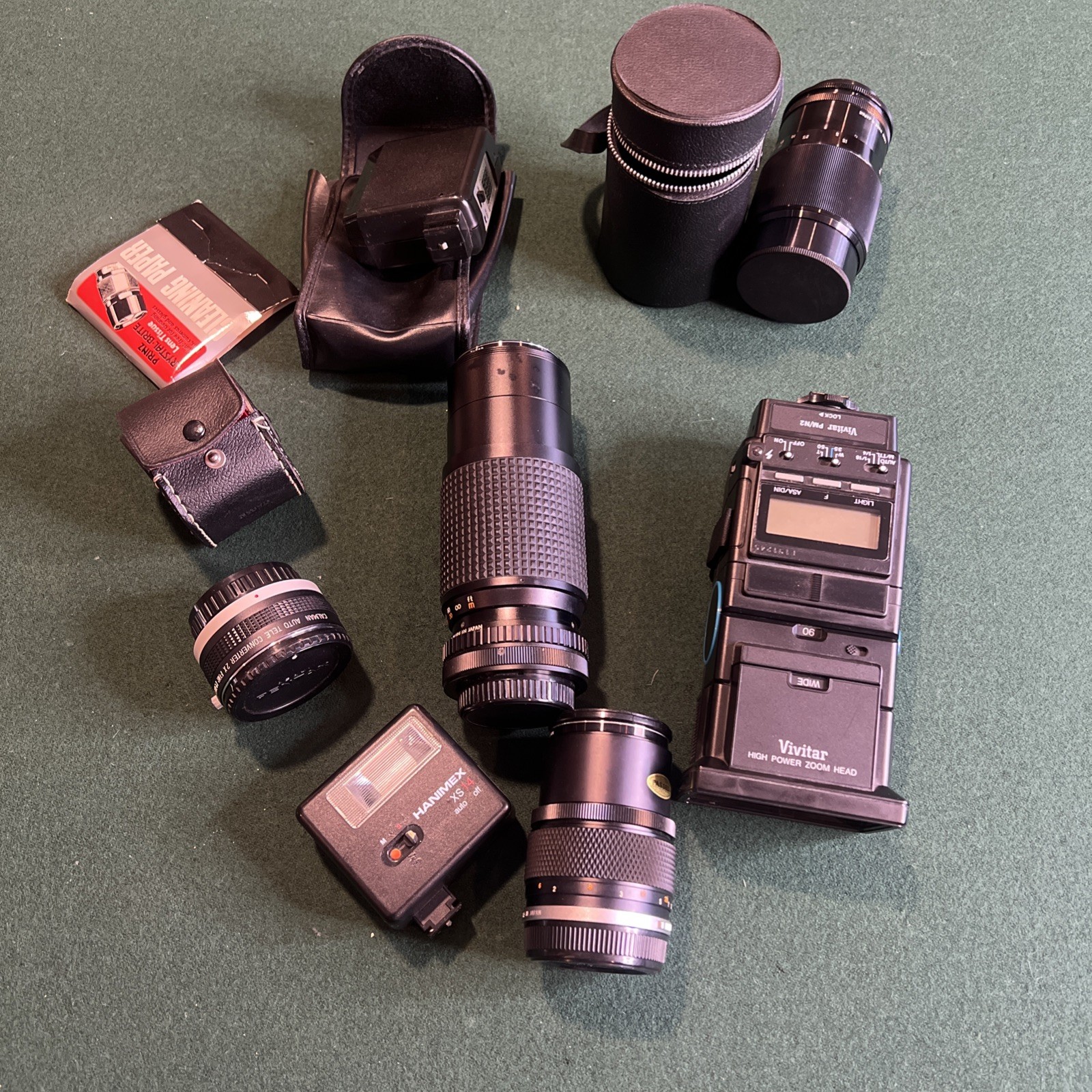 Vintage Camera Lot Multi Brand  Lenses Flash AS-IS Untested 6a
