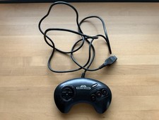Sega Genesis Control Pad 3 Button Controller Black Model 1650 Tested Works