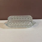 Anchor Hocking Wexford 1960s Vintage Wexford Pattern Covered Butter Dish