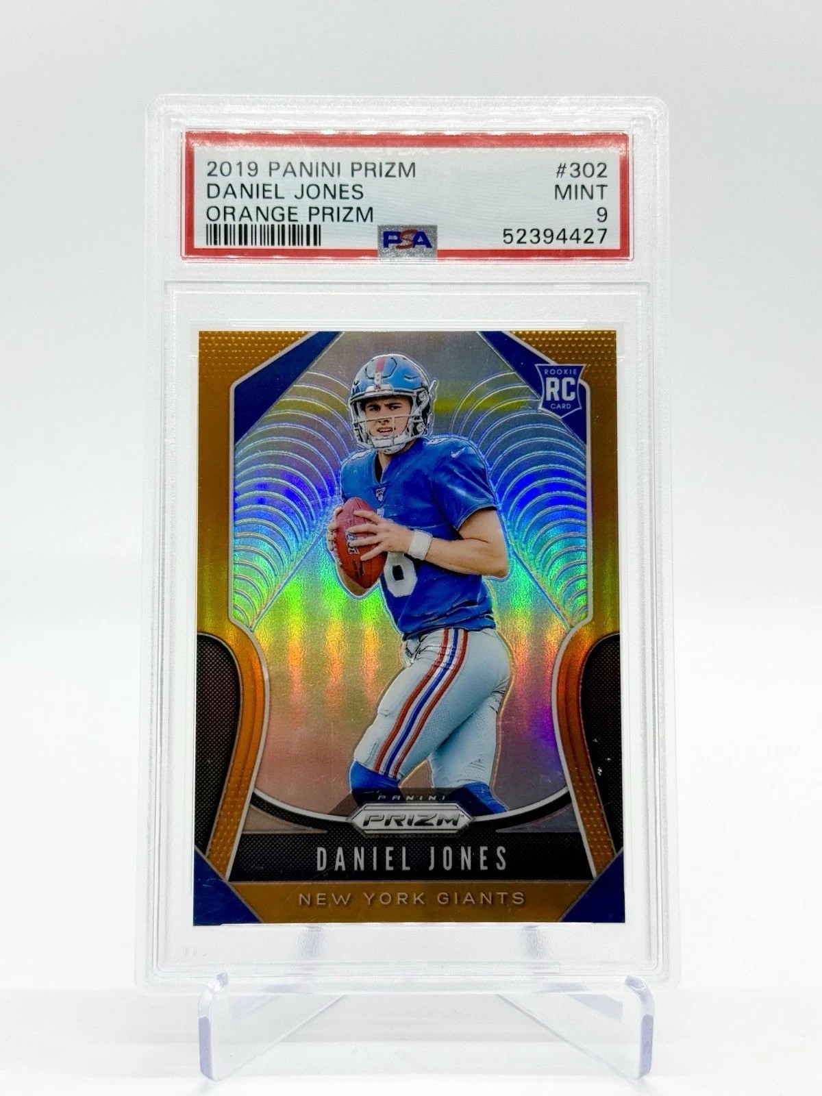 2019 Panini Prizm * Daniel Jones * #178/249 RC Orange #302 * PSA 9