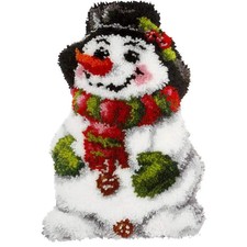 Christmas Latch Hook Kits Snowman Latch Hook Kits Rug with Pattern P...