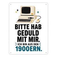 Metallschild Xl In 21X28 Cm 1900Ern - Schild Mit Computer Spruch Mit Spruch: