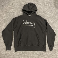 Vintage Champion Reverse Weave Hoodie Mens L Black Colorway Pullover Sweatshirt