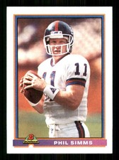 1991 Bowman #364 Phil Simms New York Giants 59174