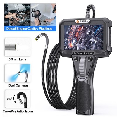 3.7V/2600A 1.6M Length 6.5mm Articulating Borescope Endoscope Inspection Camera