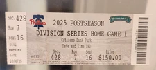 2025 NLDS Game 1 Ohtani 1st Postseason Win Roki 1st Save Ticket Phillies Dodgers