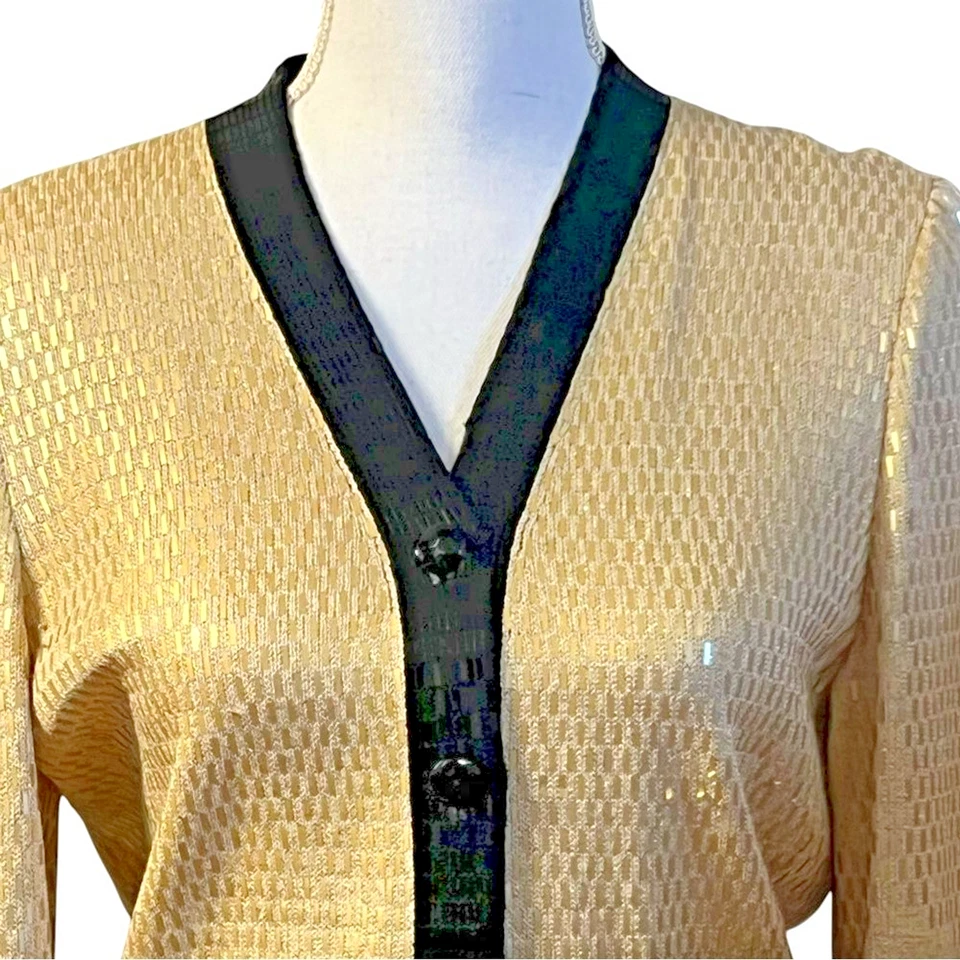 Conjunto de 2 faldas St John Evening Marie gris Santana tejido lentejuelas dinero antiguo Foto 3 de 4