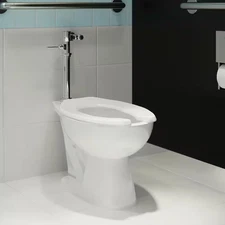 Sirene Floor-Mounted Commercial Elongated Top Flush Spud Flushometer Toilet Bowl
