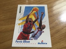 1991-92 Skybox Pervis Ellison Autographed Basketball Card Louisville Bullets