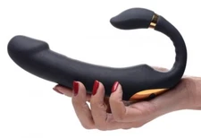 Inmi 10x Pleasure Pose Vibe with Clit Stimulator Silicone Rechargeable Vibrator