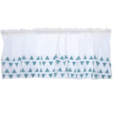 1pc short blue white drape Half Shower Curtain Shade Short Drape Panels Kitchen