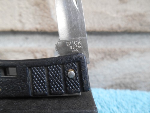 VINTAGE Buck USA 425 ^ Black Lock Back Pocket Knife - Picture 7 of 12