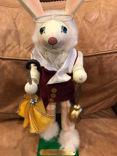 Alice In Wonderland Coniglio Dado Cracker Vintage Originale Steinbach Edizione Limitata - Foto 12 di 12