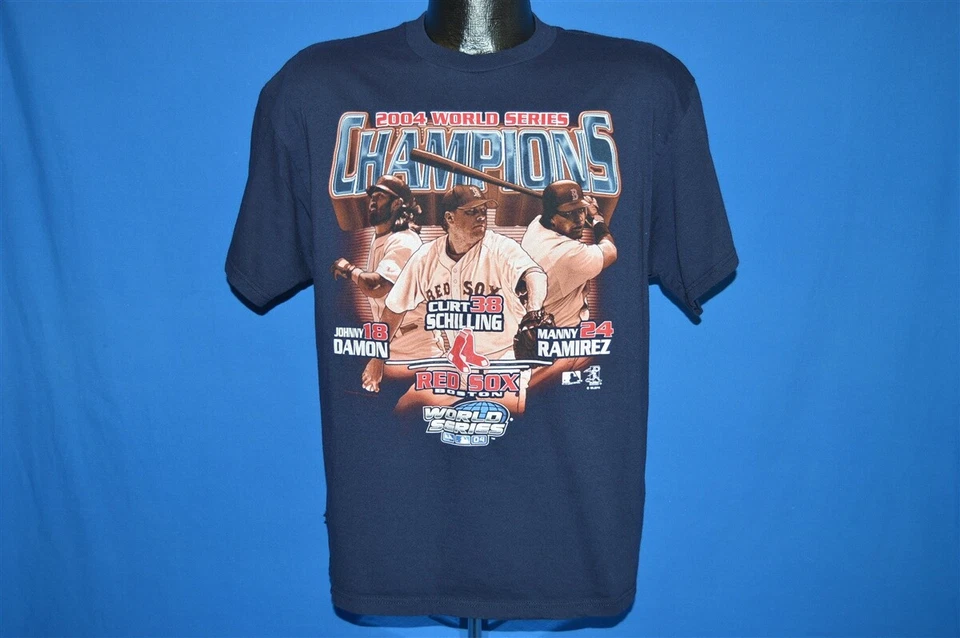 Camiseta vintage Y2K BOSTON RED SOX 2004 WORLD SERIES CHAMPIONS CURT SCHILLING L Foto 2 de 3
