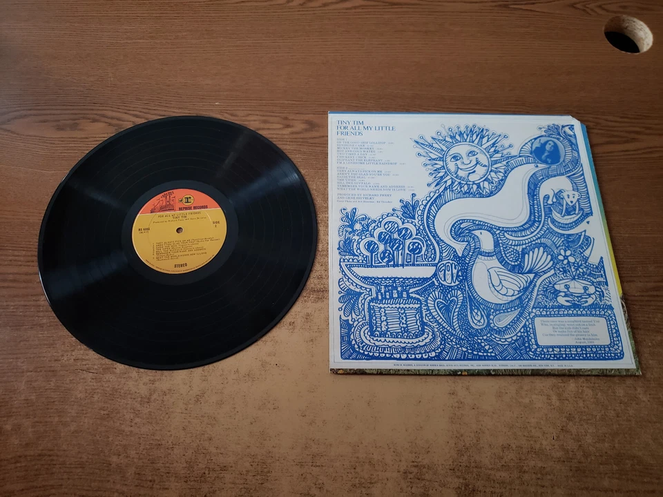 HAND AUTOGRAPHED 1960s MINT-EXC Tiny Tim – For All My Little Friends 6351 LP33 - Image 3 of 4