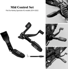 Motorcycle Forward Mid Controls FootPeg Kit Lever Linkage Set Fit for Harley