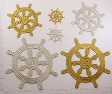 IRON ON PATCH APPLIQUE - BUDDHIST DHARMA WHEEL SYMBOL *SIZES* *COLORS*