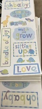 Mrs. Grossmans Stickers Baby Titles Phrases Lot 25 Big Sheets Scrapbook Turtles 