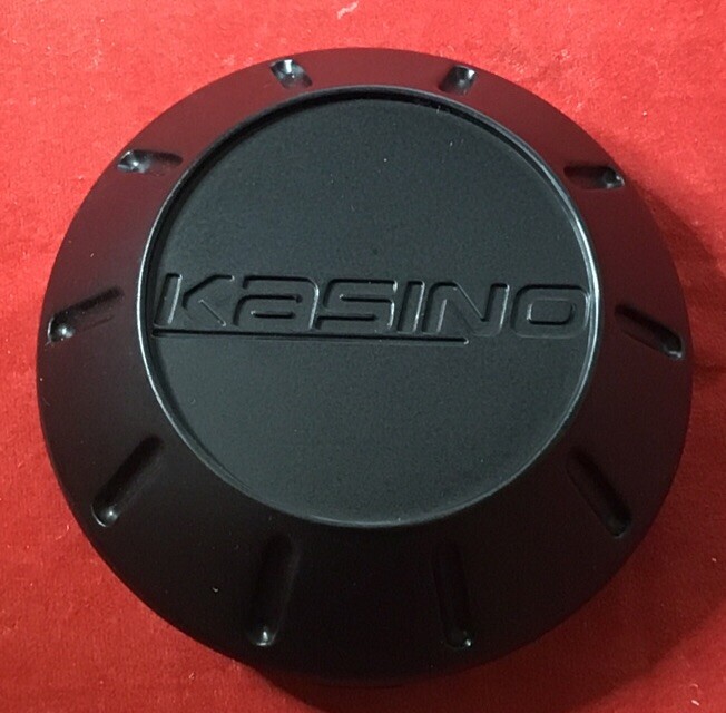 ONE NEW BLACK KASINO ALLOYS PD-CAP71-P1035 CUSTOM WHEELS RIM CENTER CAP 8613-image