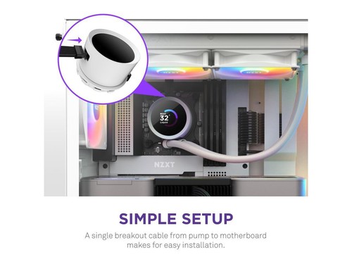 NZXT Kraken RGB 240mm - RL-KR240-W1- AIO RGB CPU Liquid Cooler - LCD Display - 2 - Picture 6 of 8