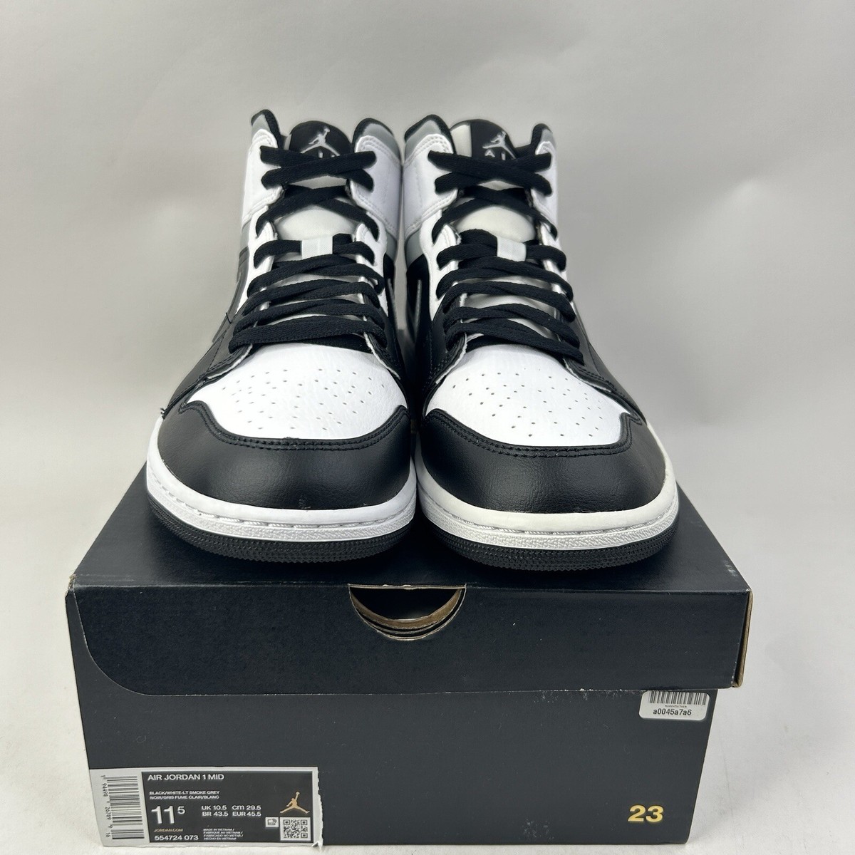 Nike Air Jordan 1 Mid Retro “White Shadow/Light Smoke Grey” 554724