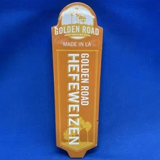 Golden Road Brewery Hefeweizen Beer Tap Handle 8in Made In LA Orange White