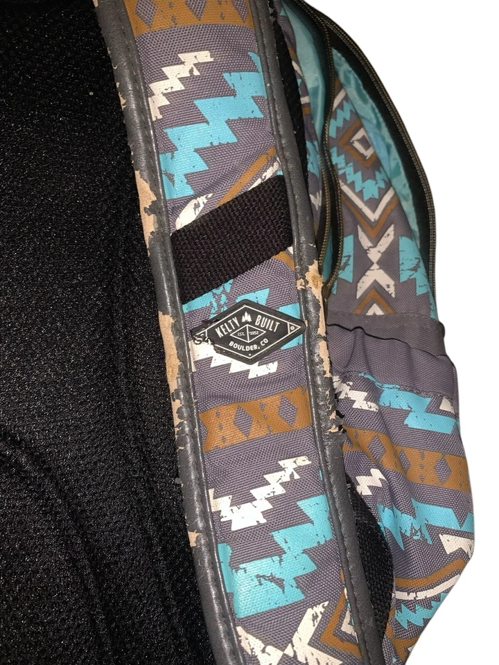 Mochila Kelty Colorado Southwest Azteca Gris Turquesa Bolsa de Pañales Tableta Acolchada Foto 4 de 4