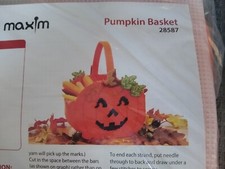 Mary Maxim Pumpkin Basket Plastic Canvas Kit
