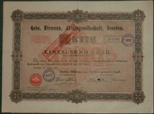 Gebr. Hörmann, Aktiengesellschaft, Drezno 1920 1000 marek