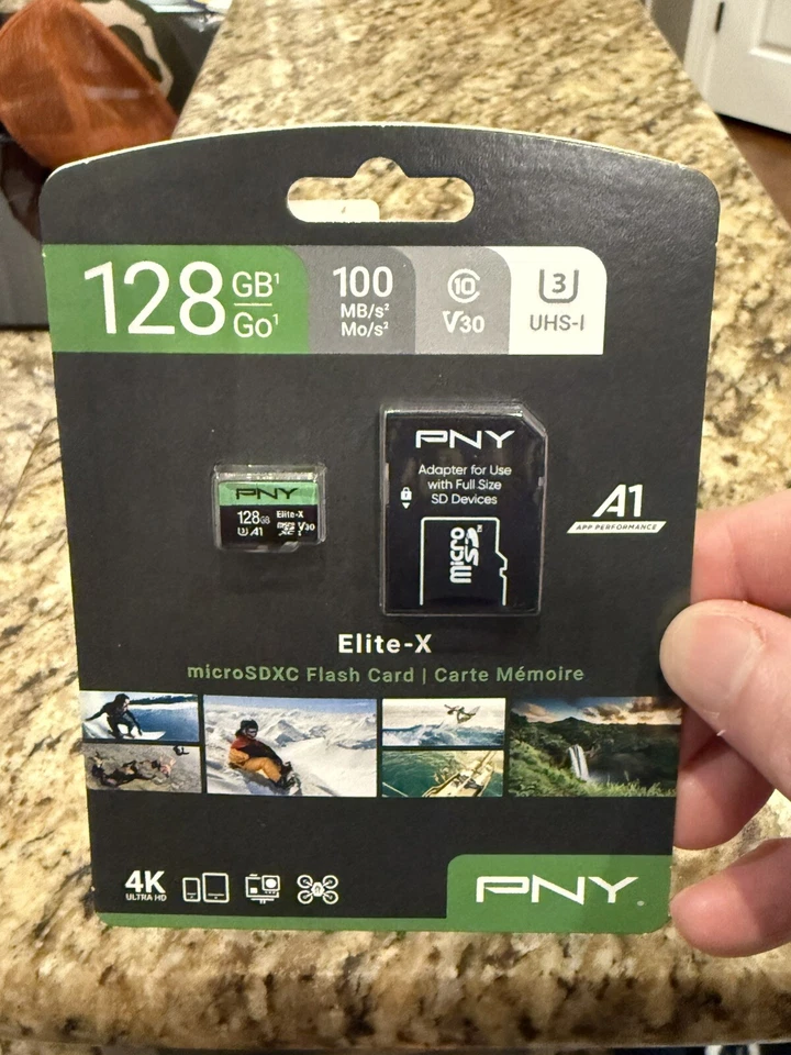 PNY 128GB Premier-X Class 10 U3 V30 microSDXC Flash Memory Card 2-Packs NEW - Image 4 of 4