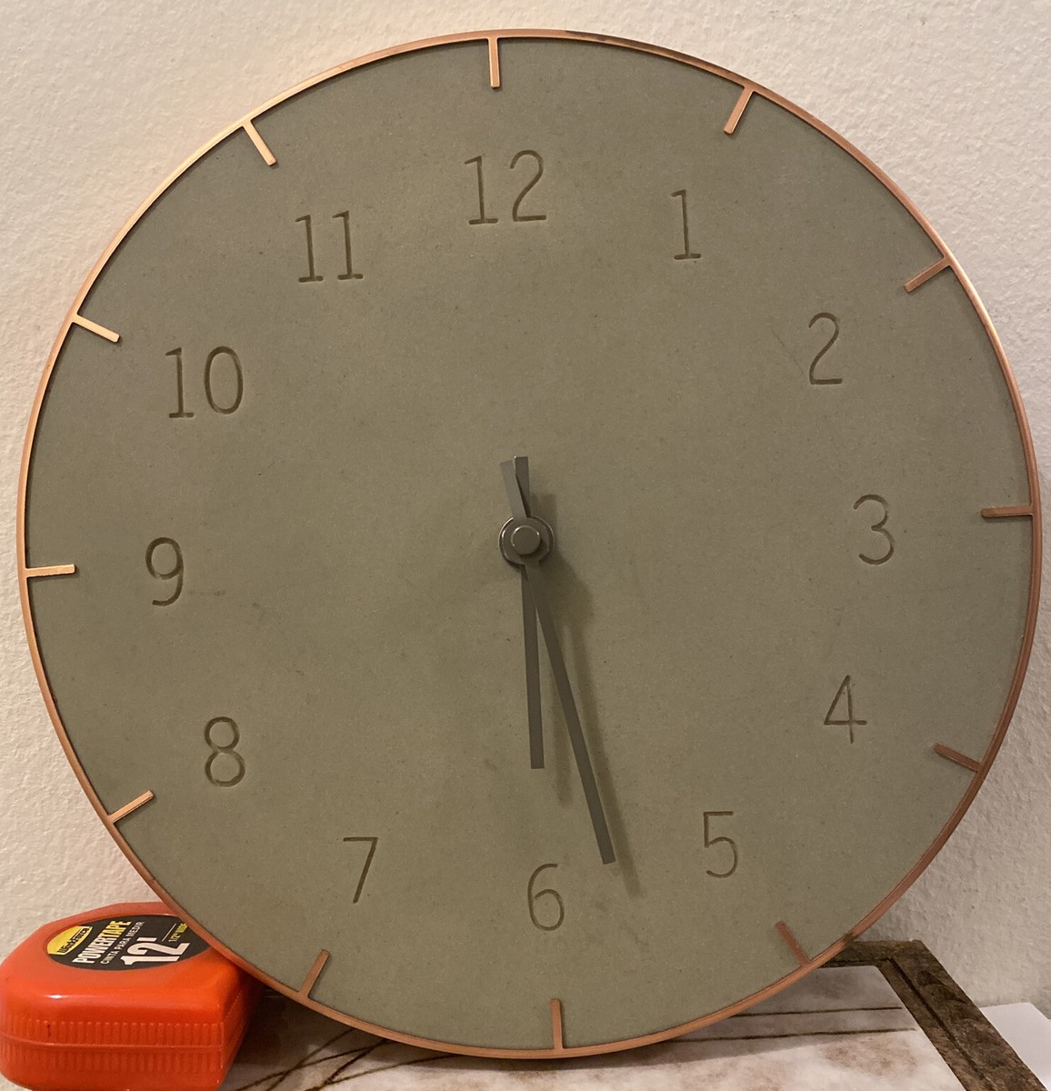 Umbra Wall Clock Designed by Moe Takemura Copper Rim Heavy