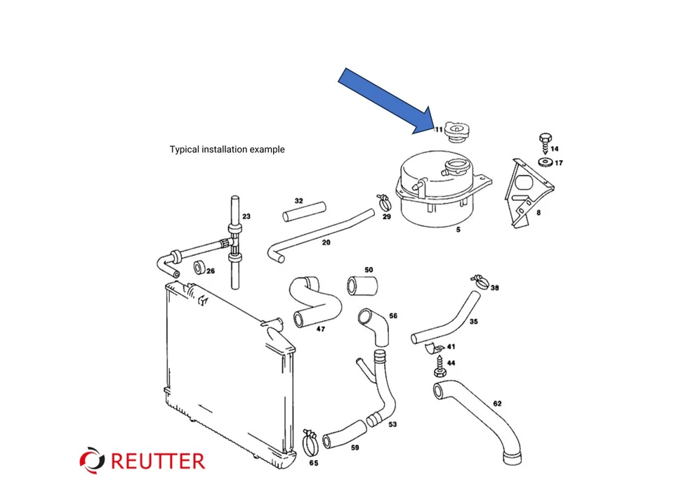 1.2 bar 17 # Radiator Pressure Cap German OEM for 68-1989 Mercedes 123 501 02 15 - Image 3 of 4