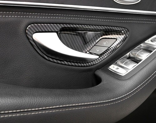 4x For Benz C-Class C300 C43 2015-21 Carbon Fiber Inner Door Bowl Cup Cover Trim - Bild 6 von 11