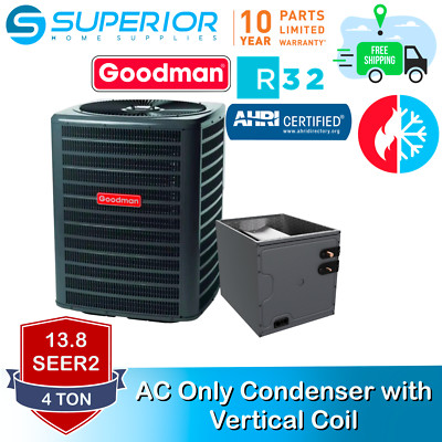 Goodman 4 TON 13.8 SEER2 R-32 AC Only System with Vertical Coil