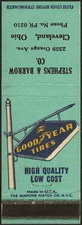 GOODYEAR TIRES dealer ~ STEPHENS & BARROW CO. ~ matchcover CLEVELAND, OH ohio