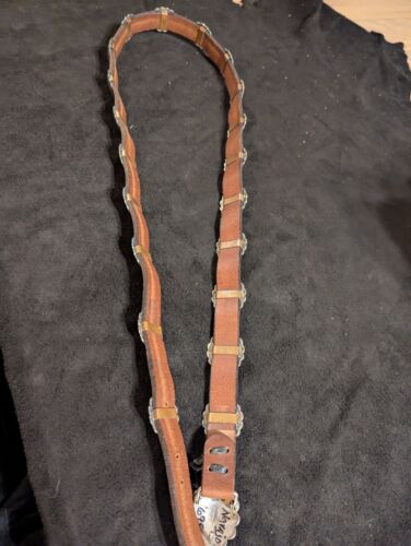 Vintage Leather & Silver Belt Native American Southwest Darrell Cadman - Picture 4 of 6