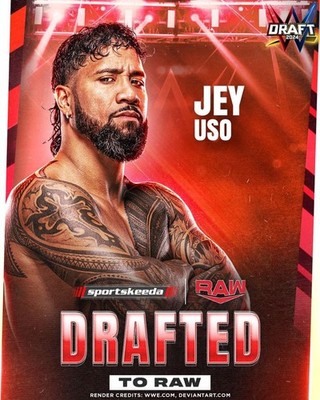 WWE Jey Uso Drafted To Raw Paper Poster 210 GSM [No Frame]