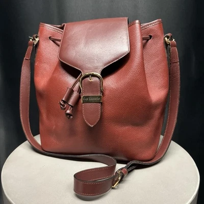 Women’s Guy Laroche Casual Brown Pebble Leather Medium Shoulder Bag Purse - Photo 1/4