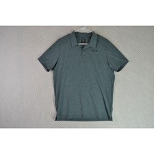 Oakley Hydrolix Regular Fit Men's Medium Green Heather Golf Polo Shirt READ 
