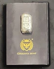 Germania Mint 1 Troy Oz .999 Poured Pure Silver Bar Factory Sealed & Serialized