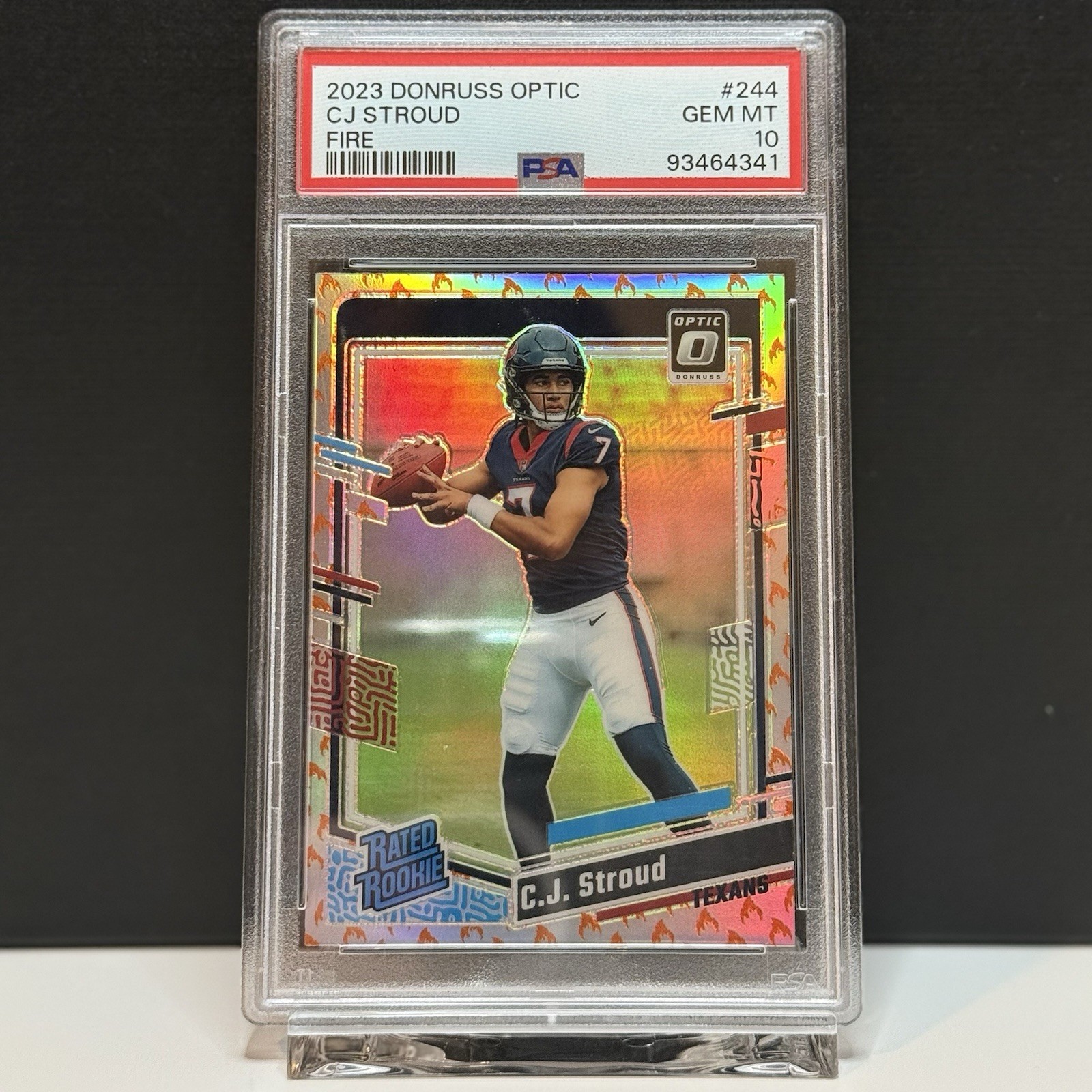 2023 Panini Optic - Rated Rookie C.J. Stroud #244 🔥Fire Prizm🔥 SSP PSA 10