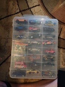 Hot Wheels In Kislane Double Sided Plastic Case With 48 Cars Trucks JDM 
