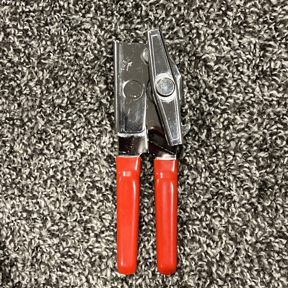 Vintage Swing-A-Way Manual Can and Bottle Opener Red Handles 7” USA! - Image 3 of 4