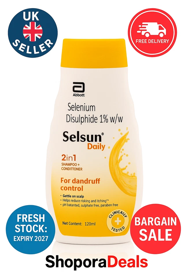 2 x Selsun Daily Anti-Dandruff Shampoo Conditioner  120ml *Bargain* Expiry: 2027 - Image 2 of 4