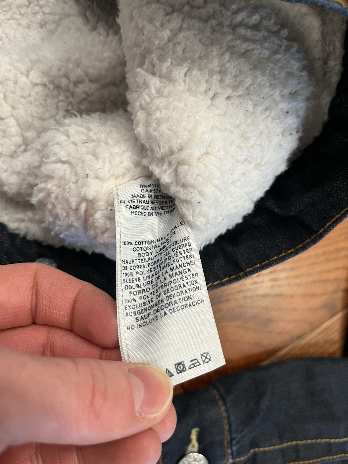 Vintage True Religion Jimmy Sherpa Lined Trucker Denim Jacket Womens Large Y2K thumbnail 10