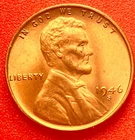 1946-S Lincoln Wheat Cent Penny GEM RED BU From an Original Bank Roll