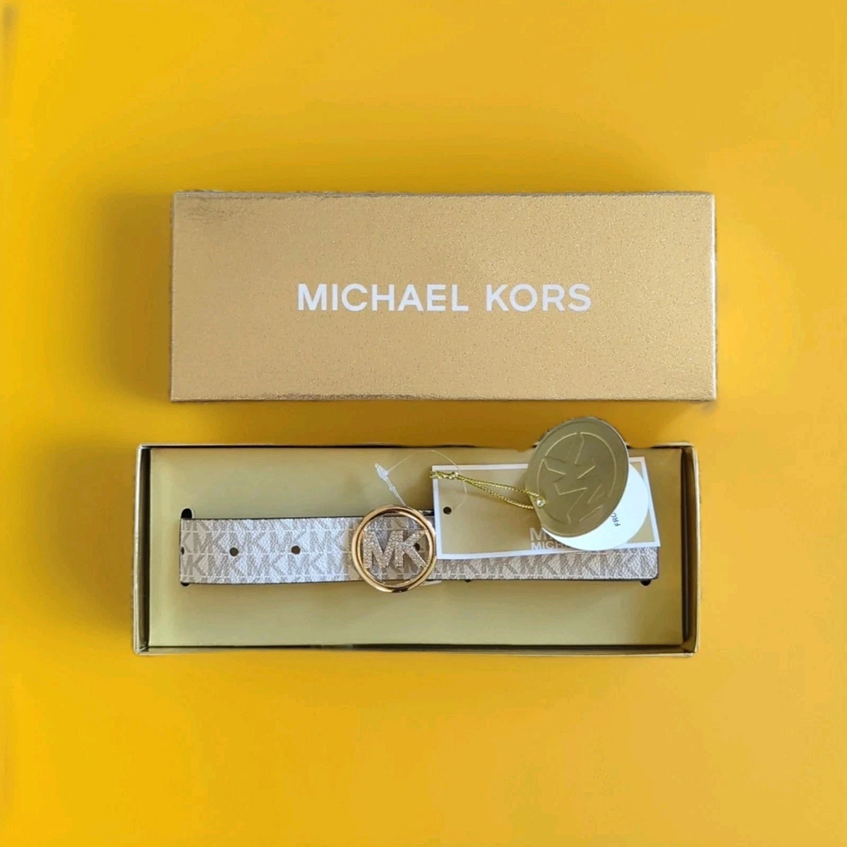 Women’s Michael Kors Gift Boxed Rhinestone Belt NWT Size L/XL Michael Kors Rhinestone Belts for Women for sale | eBay main image 2