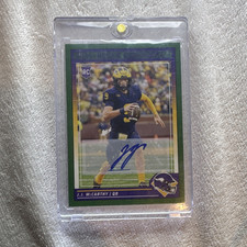 Panini 2024 Score J.J. McCarthy Rookie Autograph Green #304 Michigan Vikings