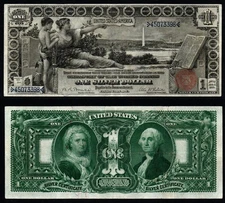 1896 $1 EDUCATIONAL Series LARGE Size CRISP VF+/XF Silver Certificate!